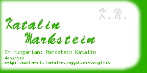 katalin markstein business card